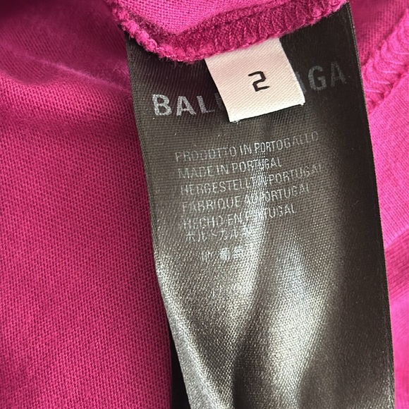 Authentic Balenciaga Pink Back Hem Long Boxy T-Shirt - NWT - Picture 5 of 9